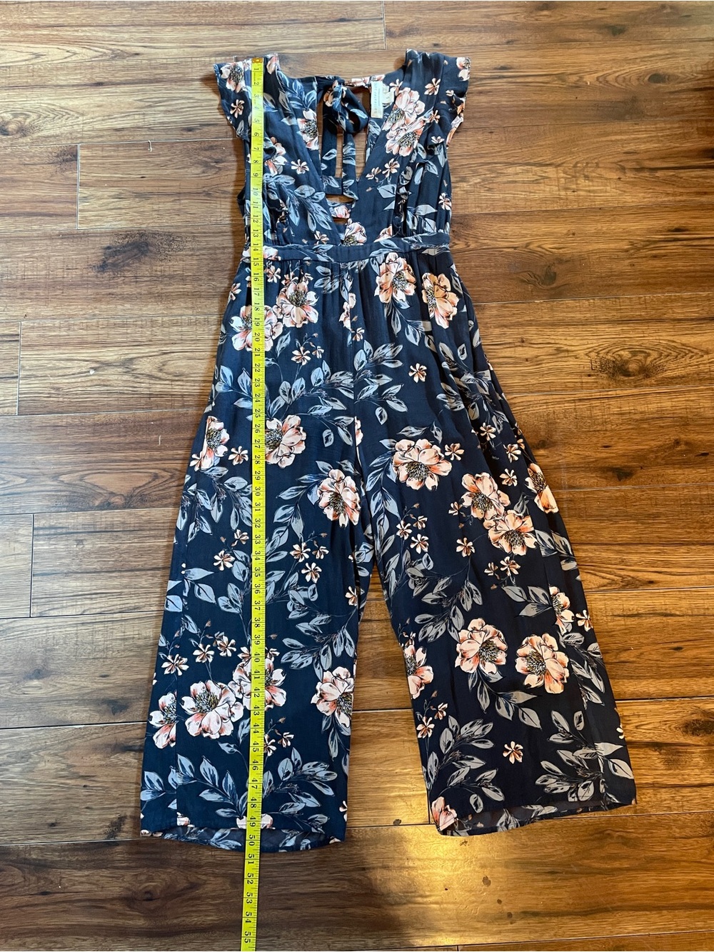 saltwater LUXE Floral Wide-Leg Tie-Front Jumpsuit
